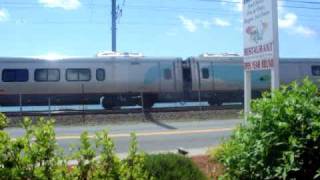 Eastbound Acela at local lunch spot an Nantic CT