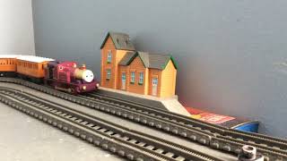 Lady pulling Annie & Clarabel