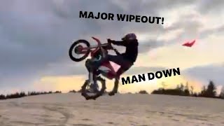 CRF450R crash at south jetty Florence