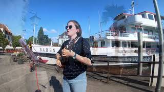 Angelika Lanker am Lindauer Hafen am 23 5 2019