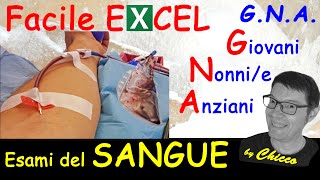 Come archiviare gli esami del sangue e delle urine con EXCEL GNA ? Andamento storico dei valori