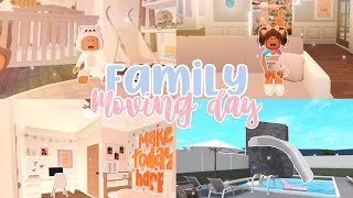 FAMILY MOVING DAY! | Roblox Bloxburg roleplay *with voice*