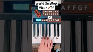 World’s Smallest Violin Piano Tutorial 🎻🎶🎹 #piano #shorts #pianotutorial #worldssmallestviolin