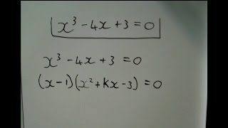 Factorising cubic functions: The kx method