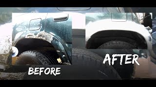 How to repair rust on a car (Part 3 body filler use)