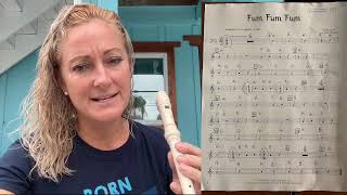 Fum Fum Fum for recorder from Music K8