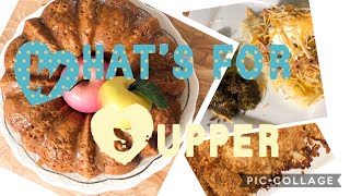 What's For Supper Dinner Budget Friendly Meals Plus a SugarFree Caramel Apple Cake Oct2019