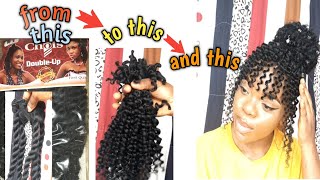 #fringe #diy #curlyhair Fringe curls tutorial || crochet no cornrows|| transformation #simplychisom