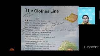 English/Class 5/Poem-The Clothes line/Revision