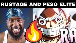 OMG | GEAR 5 LUFFY RAP |"The Drums of Liberation"| RUSTAGE ft. The Stupendium & PE$O PETE (REACTION)