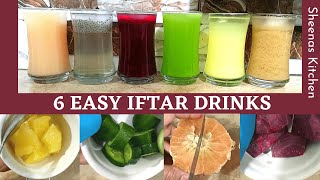 6 Easy Drinks Recipe / Ramadan Drinks / Iftar Drinks / Iftar Recipes / Sheenas Kitchen