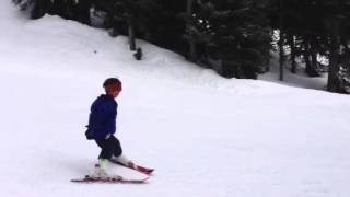 Geoff skiing