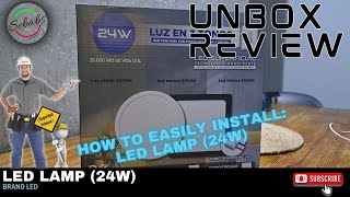 How to easily install an LED CEILING LAMP (24W) (LED brand) Easy, Surface LED lamp - TUTORIAL