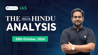 The Hindu Newspaper Analysis LIVE | 20th October | UPSC Current Affairs Today | Chethan N