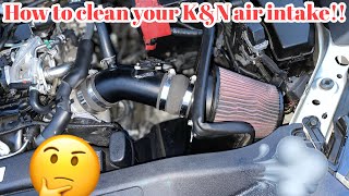 HOW TO CLEAN K&N AIR INTAKE ON 2018 CAMRY !!!