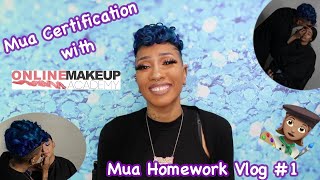 Getting My MUA Certification?! | @Onlinemakeupacademy Homework Vlog #1