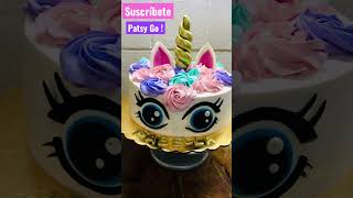 Decoración de pasteles Unicornio 🦄 #cake #slicecake #cakedecorating #birthdaycake #decorating