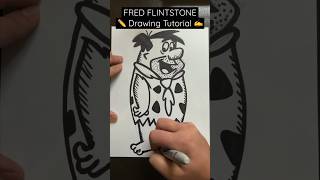 Everyone Can Draw! - FRED FLINTSTONE ✍️ Drawing Tutorial 😀✏️ #fredflintstone #yabadabadooo