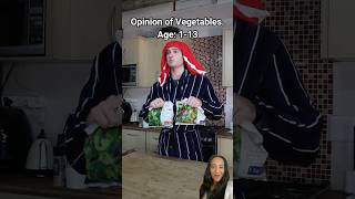 Opinions of vegetables at different Ages #funny #comedy #food #sketchcomedy