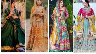 latest Mehandi dress designs for bride 2023/top trendy mahandi dresses #fashion #dressdesign