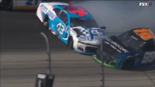 NASCAR All Star Open - Erik Jones and Daniel Suarez crash