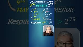 El número mayor entre 3^50 y 2^75