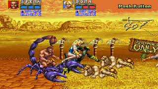 Golden Axe Revenge of Death Adder 2 players 1cc no death no magic difficulty Hardest (level 8)