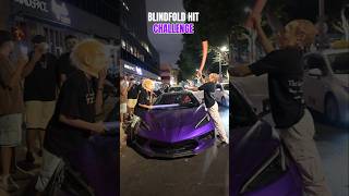 Blindfold Hit Challenge 😆😂 #blindfold #challenge #corvette #trending #automobile #car