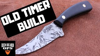 Knife Build - Mustard Patina - Old Timer Sharpfinger Replica