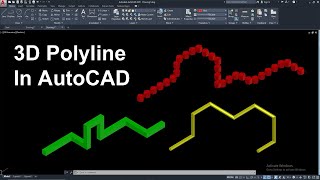 #62 3D Polyline Command In AutoCAD In Urdu/Hindi | 3D Polyline AutoCAD | AutoCAD 3D Polyline Command