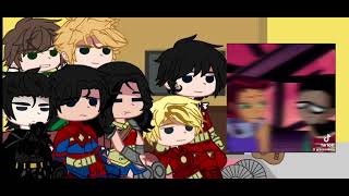 🌘The league Justice react to Teen titans 🐏🎱