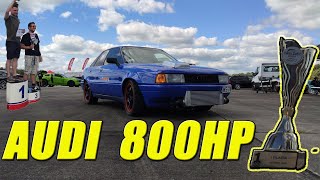 Audi 80Quattro VR6T 800ps 1/4mili Piła 07.2020