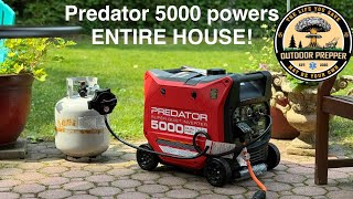 Predator 5000 generator running the ENTIRE HOUSE ( full cost and setup )