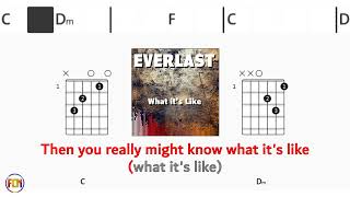 EVERLAST What it's Like FCN GUITAR CHORDS & LYRICS