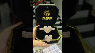 Xuất sắc với Set vòng tay + nhẫn luxxury Sang Trọng Đẳng Cấp #diamond #kimcuong #moissanite