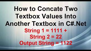 C# Program to Concatenate Two Strings, Remove last two digits of first textbox