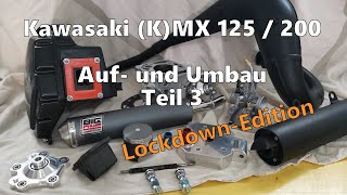 Kawasaki KMX 125 200 Auf- und Umbau Teil 3 - Mikuni TMX30 - BigOne - KIPS - V-Force 3 - Kopf Spezial