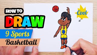 How to draw a Sports Player! | Basketball Player | Kids Drawing | Step by Step