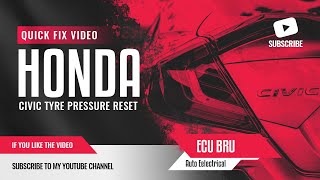 Honda Civic tyre pressure reset