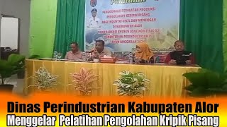 Dinas Perindustrian Kabupaten Alor Menggelar  Pelatihan Pengolahan Kripik Pisang