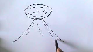 HOW TO DRAW A VOLCANO