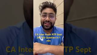 CA Inter Audit RTP All Questions in 1 Min - important Audit Question list #audit