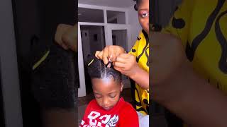 I gave my son a new look 😻 boy hairstyle on natural hair/ short hairstyles