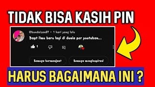 Tidak Bisa Menyematkan Komentar Di Postingan Tab Komunitas ?