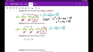 Factoring Trinomials with a Leading Coefficient of 1