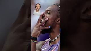 Noah Lyles the fastest man on the planet paints his nails #noahlyles #olympics2024 #olympics