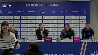 Pressekonferenz FC Blau-Weiß Linz Frühjahrsstart