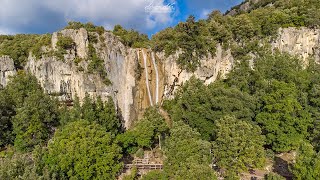 Cascata Middai (Seui - Sardegna) aerial drone