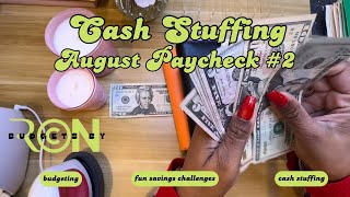 Cash Stuffing August Paycheck #2 #cashstuffing #budgeting #debtfreejourney