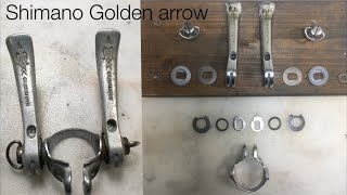 Shimano golden arrow shift lever restoration.(SL-A105)